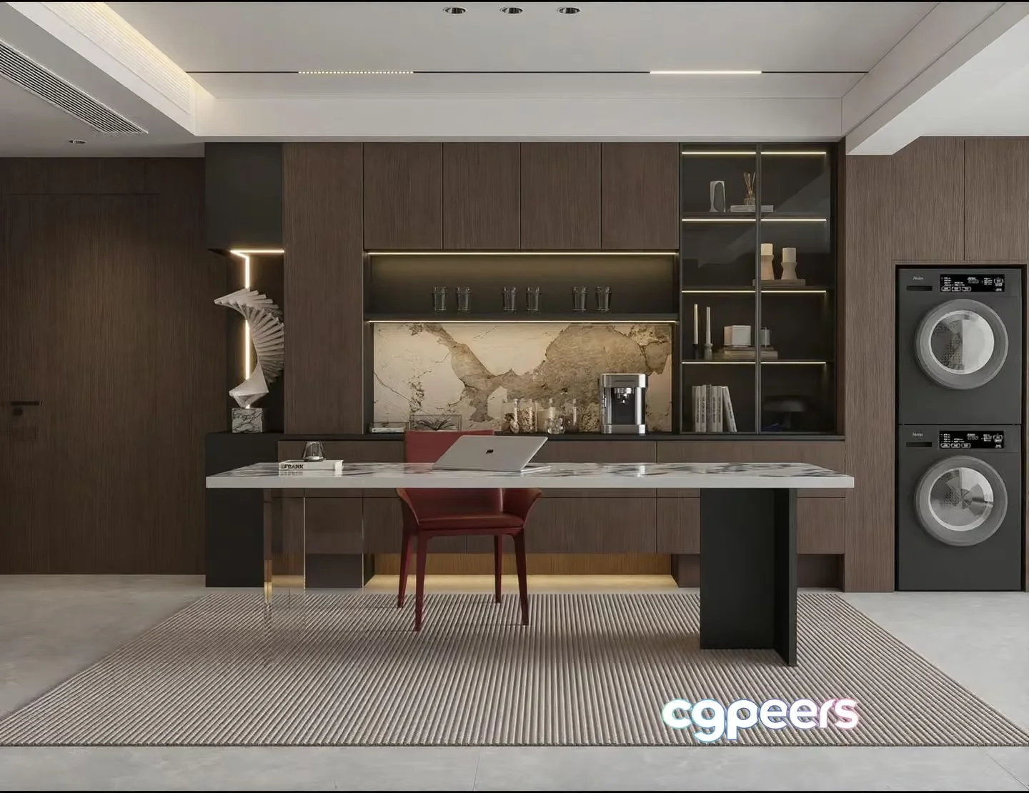 Modern Office Space 3D Model – 13872 – VRAY Render