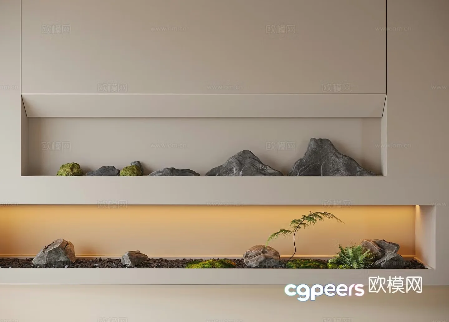 Modern interior landscaping 3D model