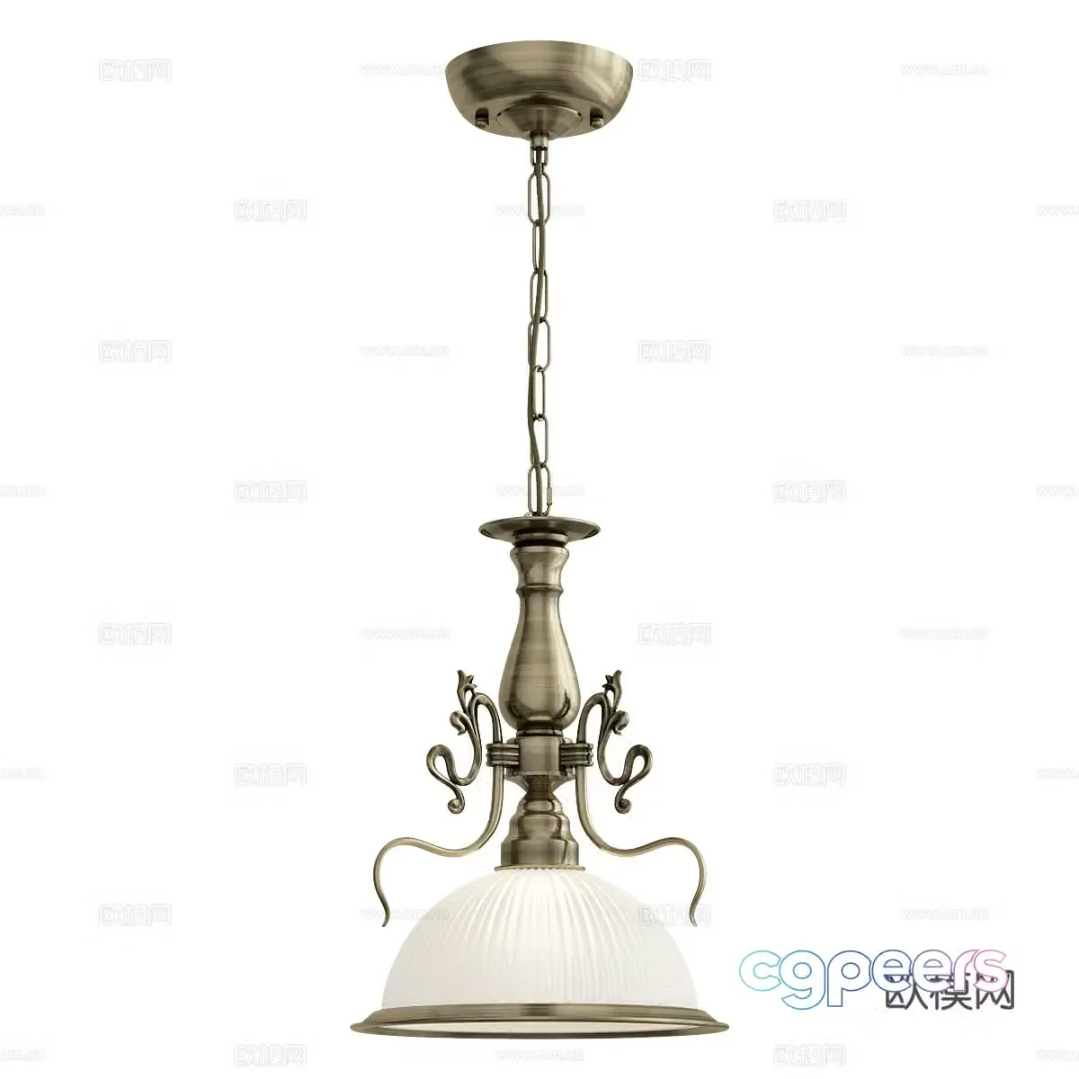 Simple European chandeliers classical chandeliers retro chandeliers metal chandeliers dining chandeliers living room chandeliers 3D model