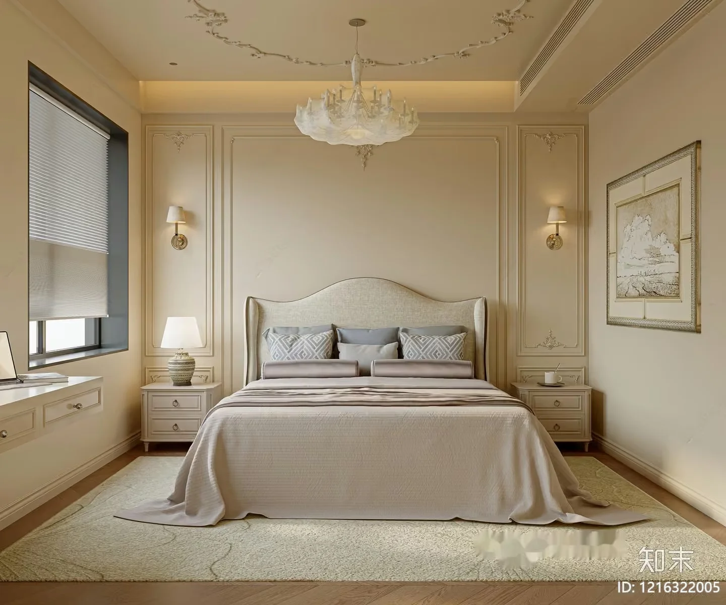 Cozy Bedroom 3D Model – 11622 – VRAY Render