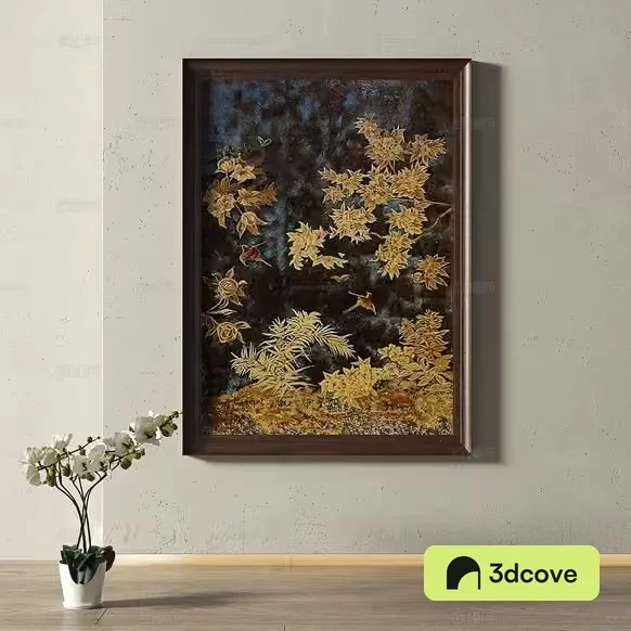 Artwork With Gold Leaves