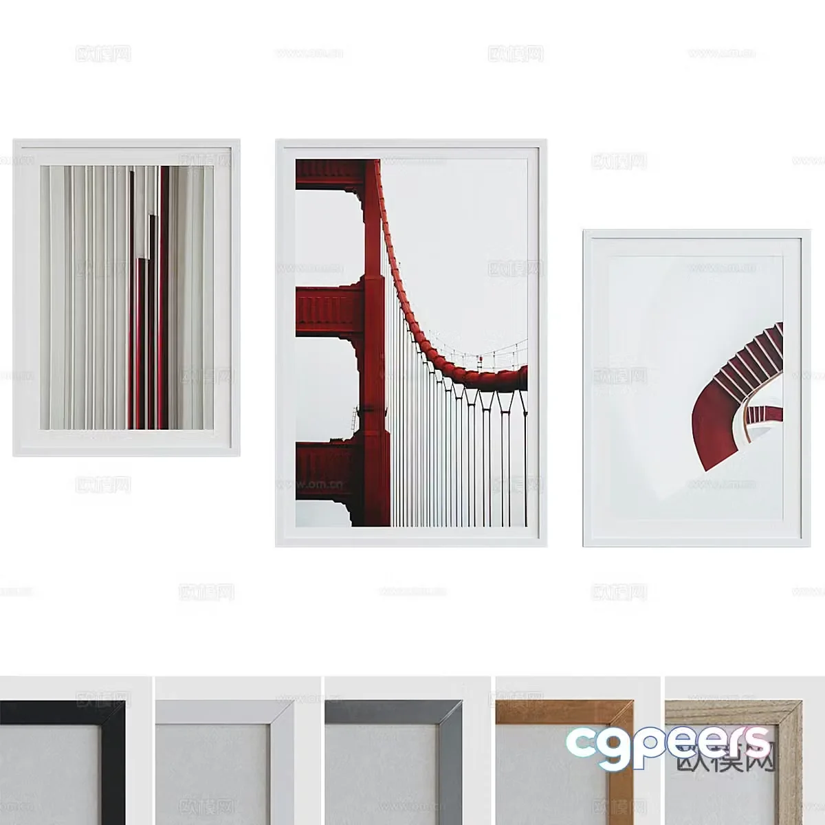 Modern Italian hanging painting 3d model