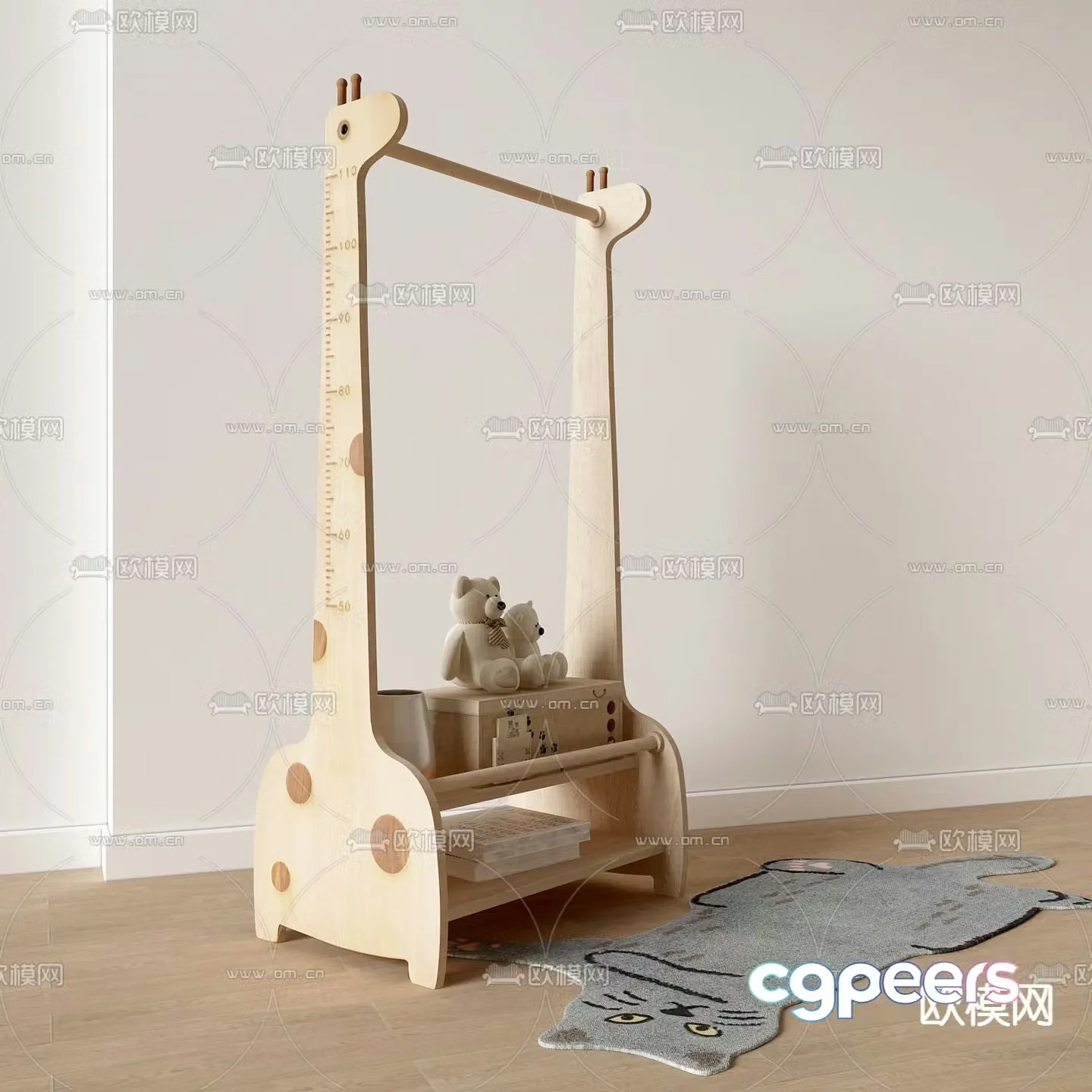 Children’s clothes hanger cartoon clothes hanger 3d model