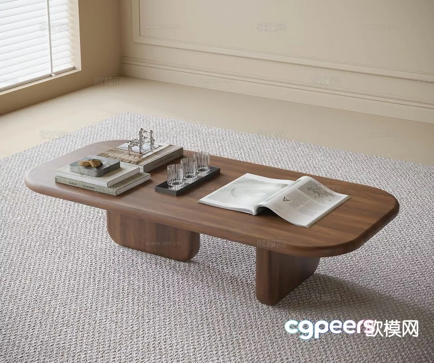 Medieval style coffee table 3D model