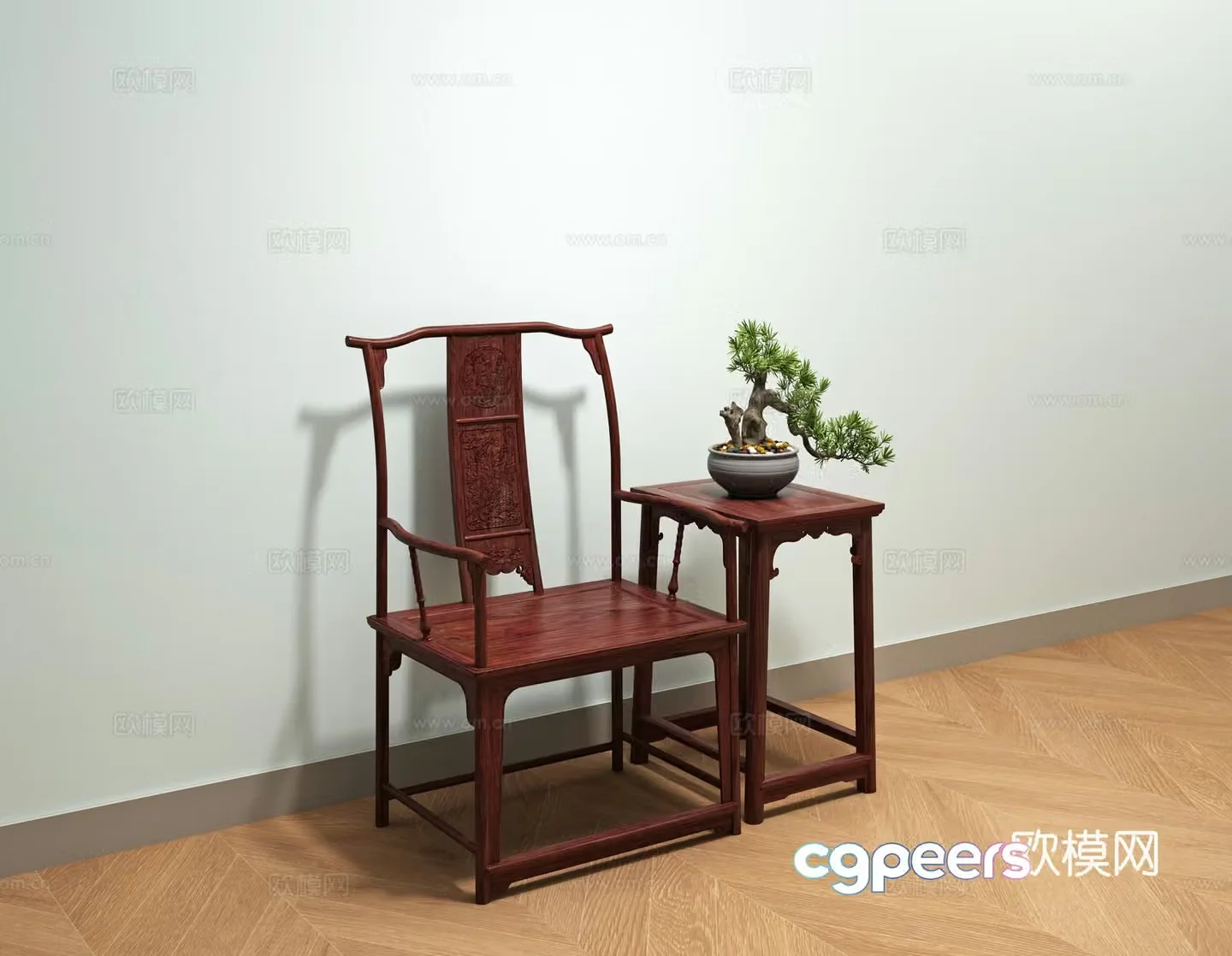 3D model of official hat chair