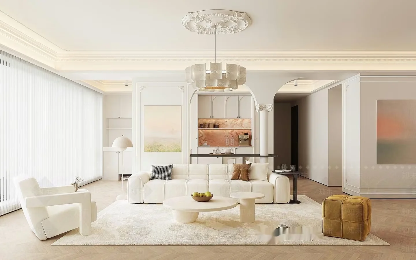 Modern Living Room 3D Model – 15018 – VRAY Render