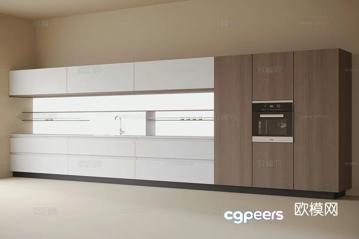 Modern sideboard cabinet 3d model