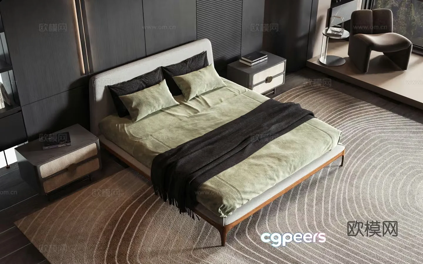 Modern style product bed 3d model