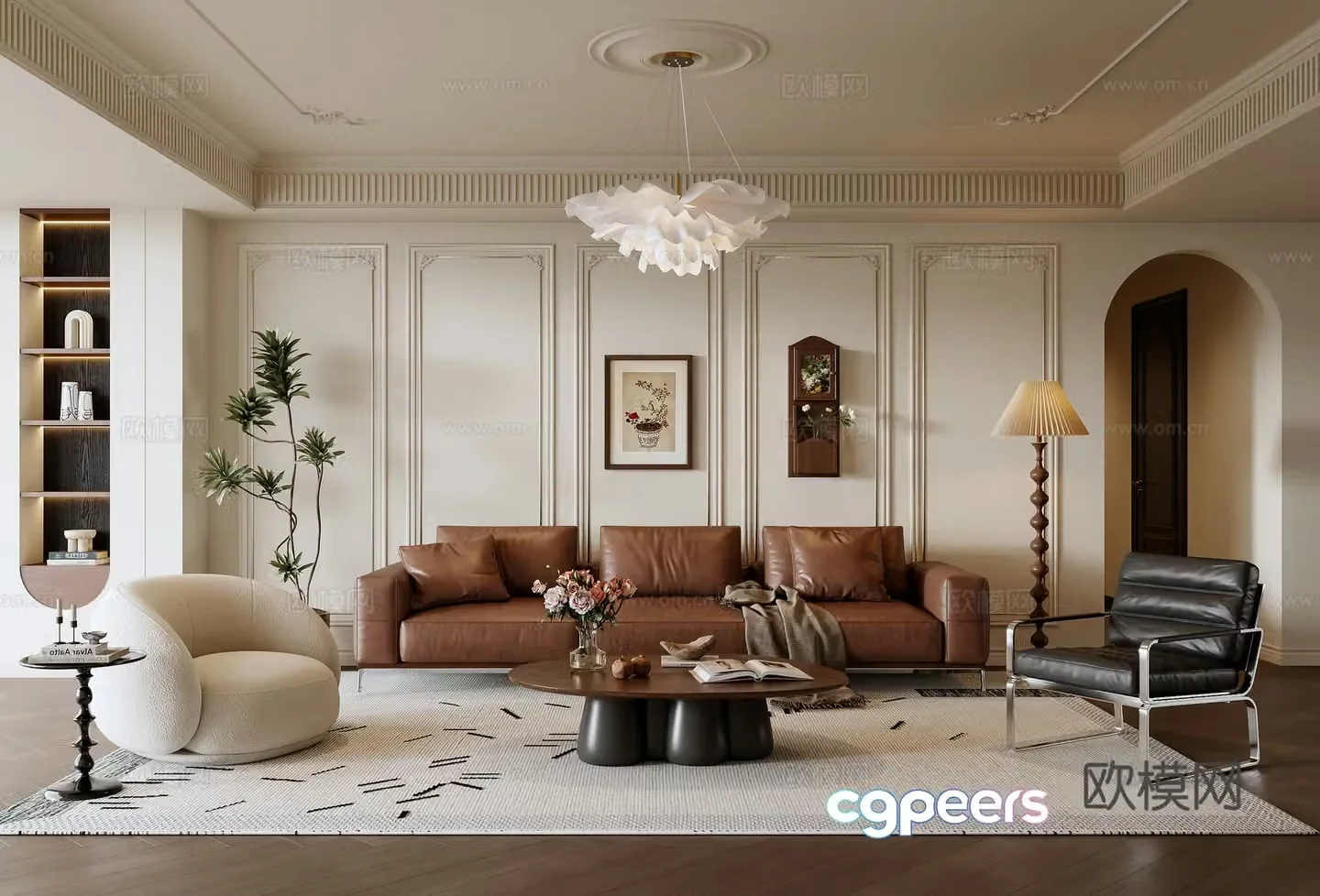 French living room 3d model