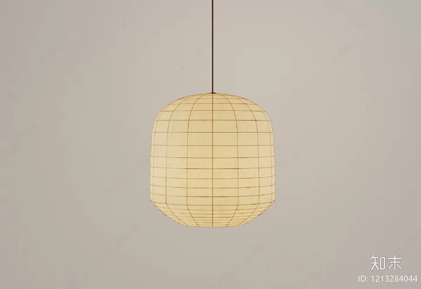A Beige Hanging Light Fixture 3D Model – 12553 – VRAY Render