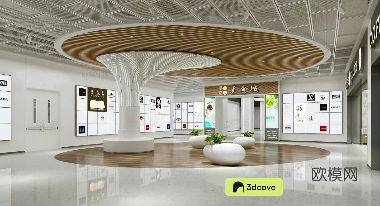Shopping mall foyer