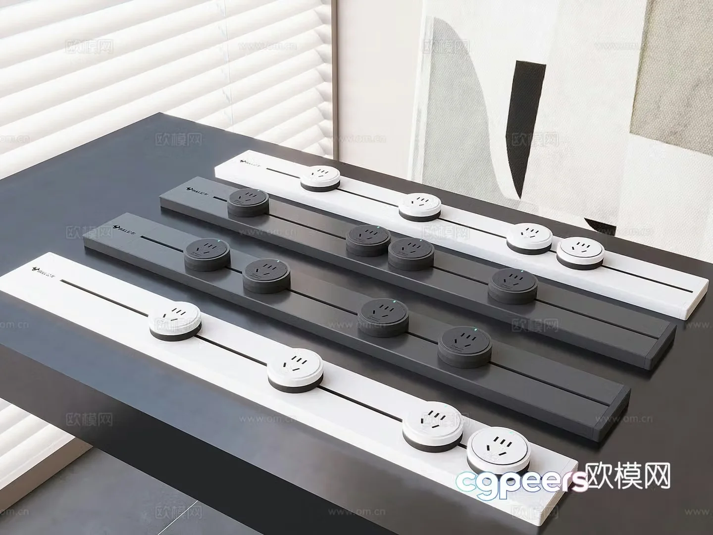 Removable socket panel 3d model