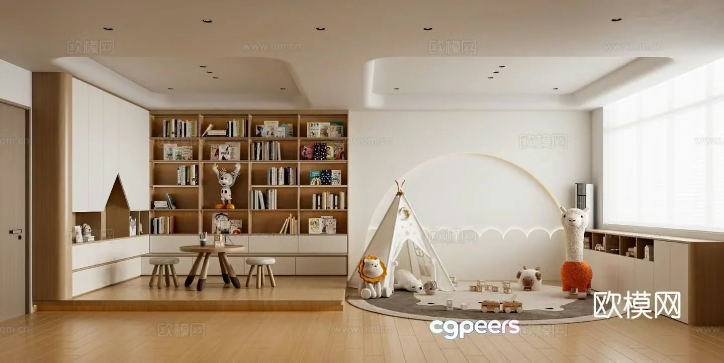 Nordic children’s room toy room 3d model