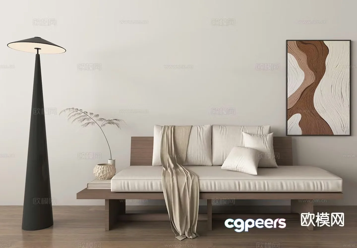 Wabi-sabi loveseat 3d model