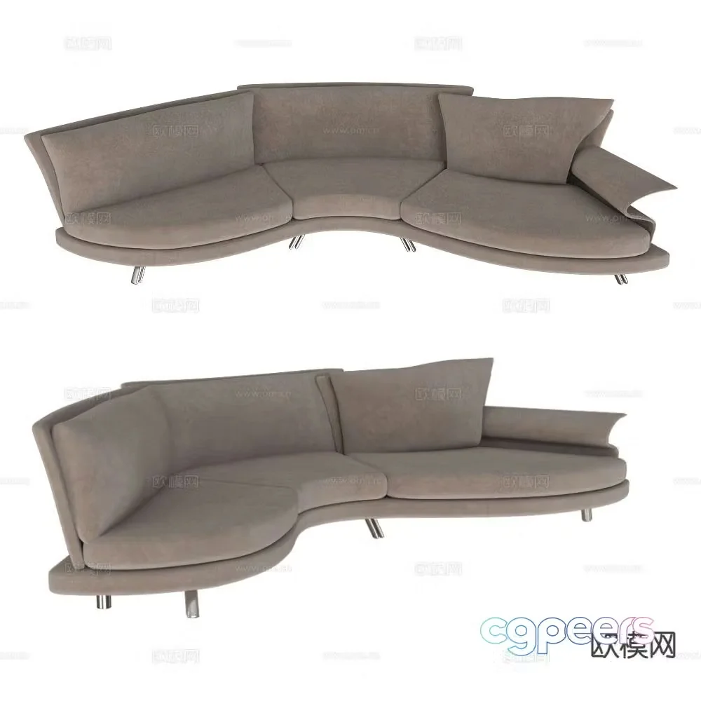 IL Loft curved sofa 3d model