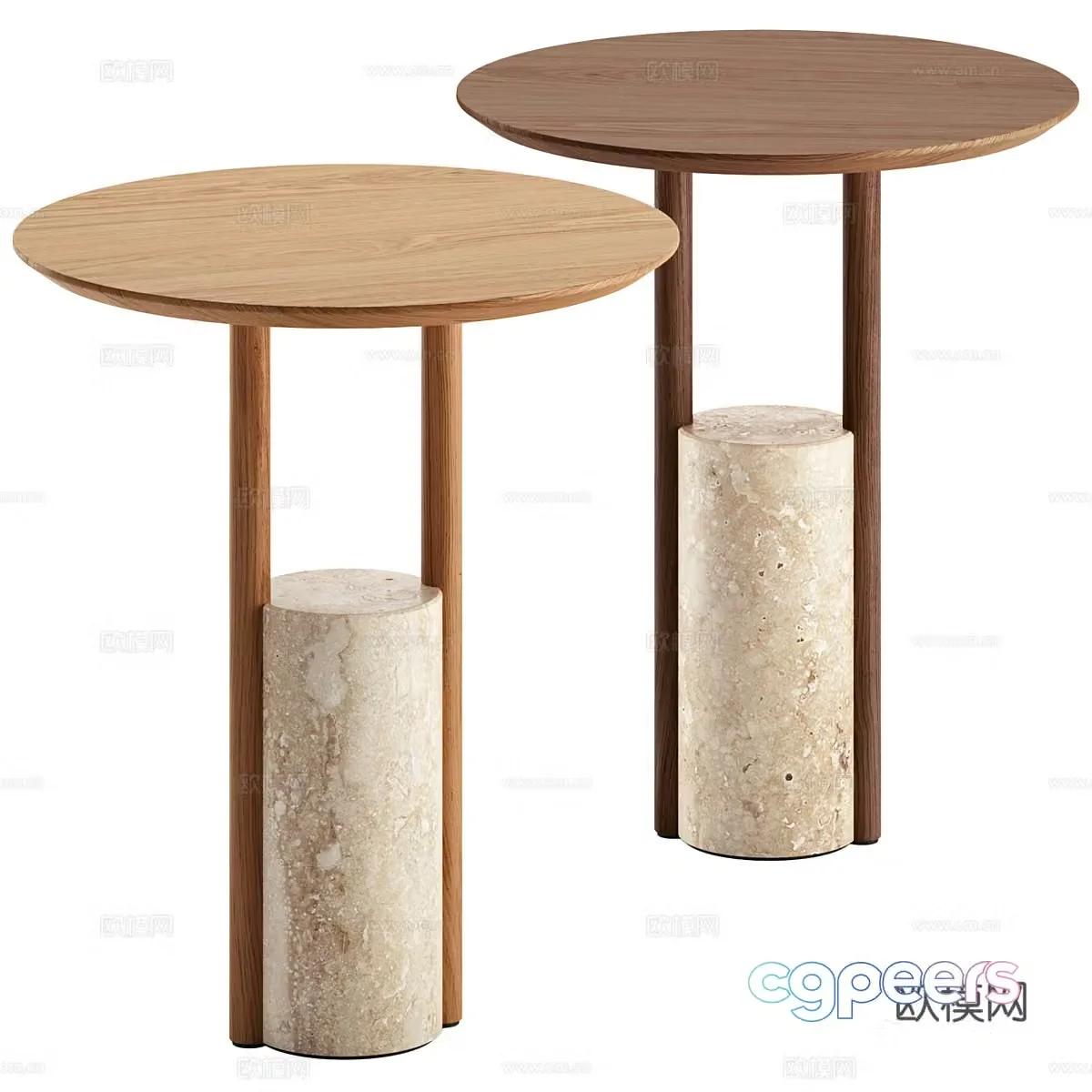 New Chinese style medieval round edge 3D model