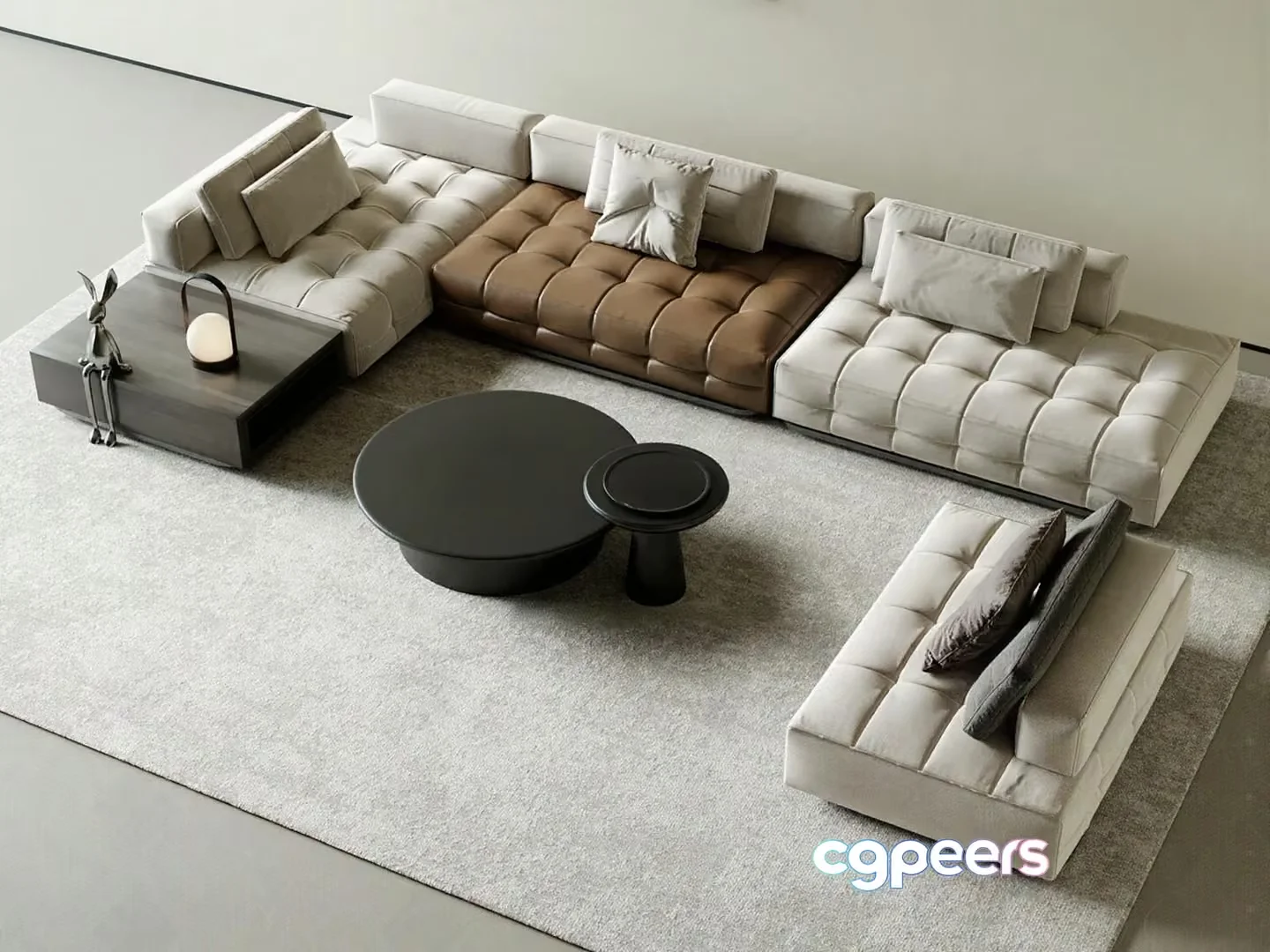 Modern Living Room 3D Model – 16201 – VRAY Render