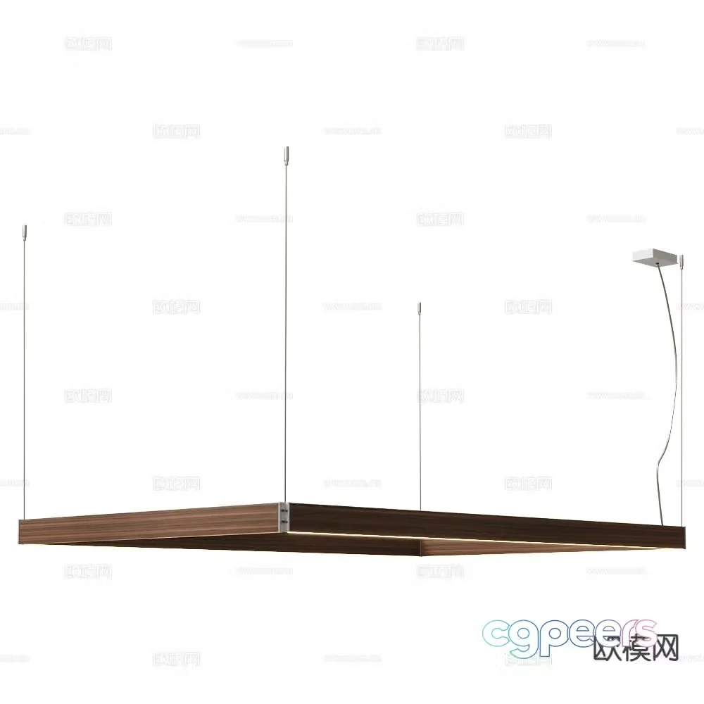 Minimalist chandelier square chandelier 3d model