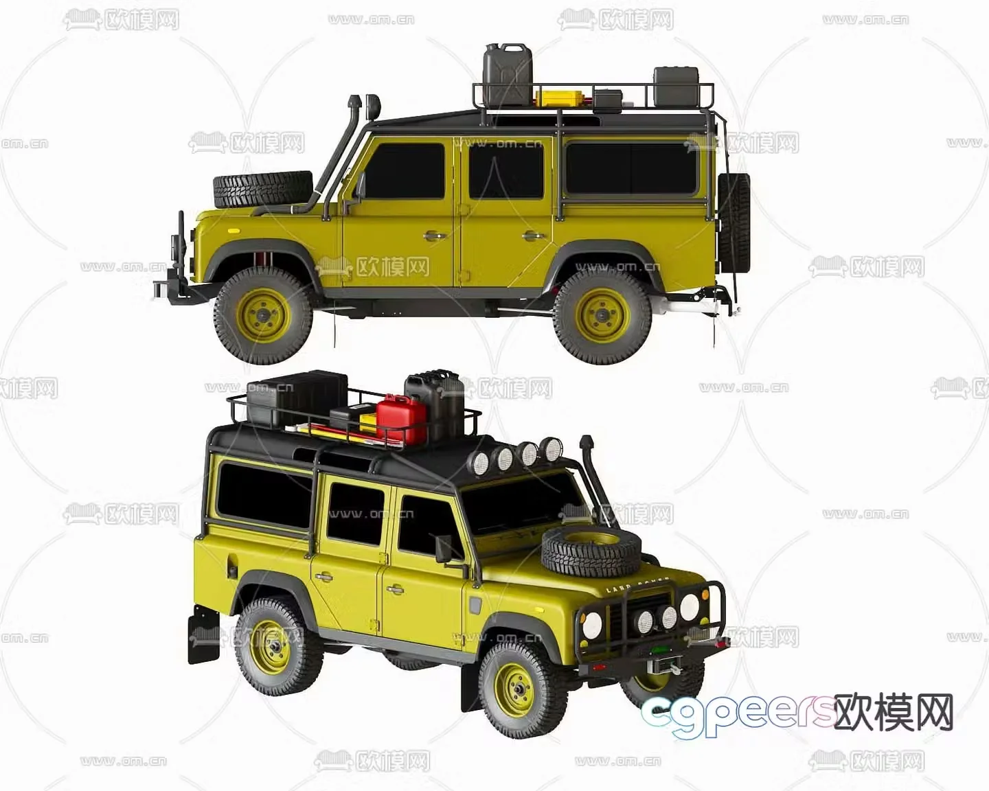 Modern Land Rover off-road vehicle toy 3d model
