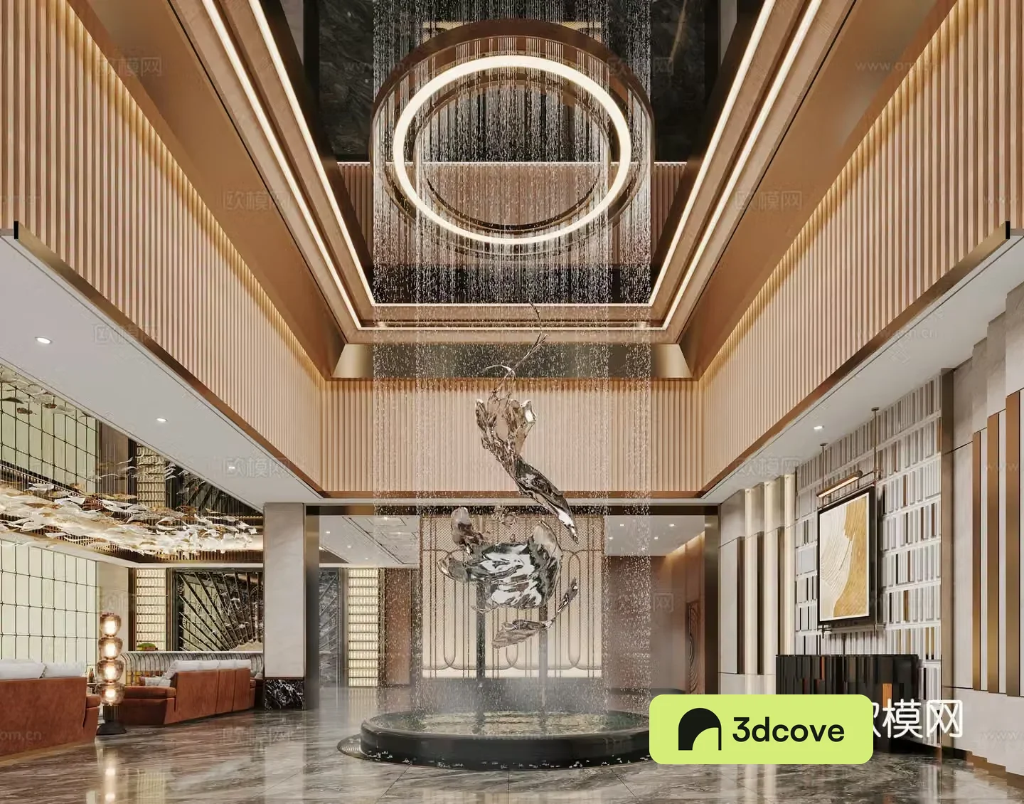 Light luxury hotel lobby