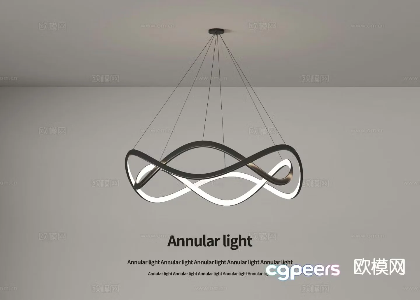 Modern chandelier 3d model