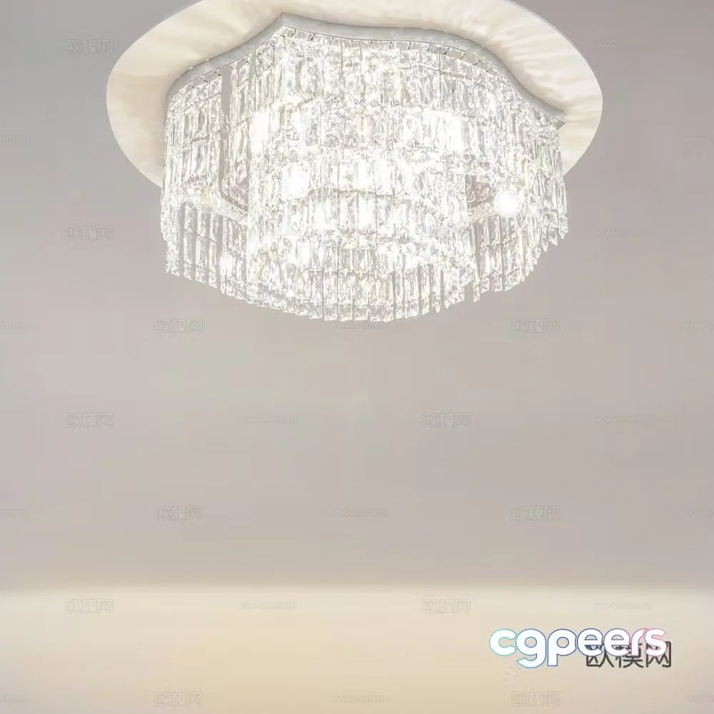 Crystal ceiling light 3d model