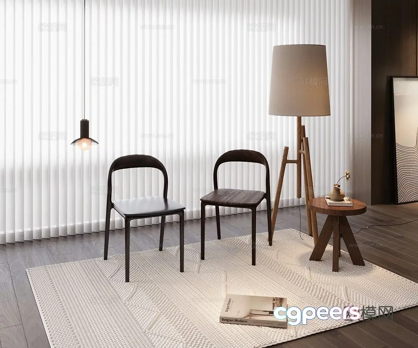 Italian single chair 3d model