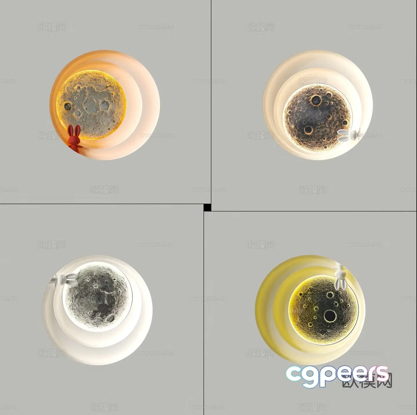 Modern wall lamp gypsum lamp 3d model