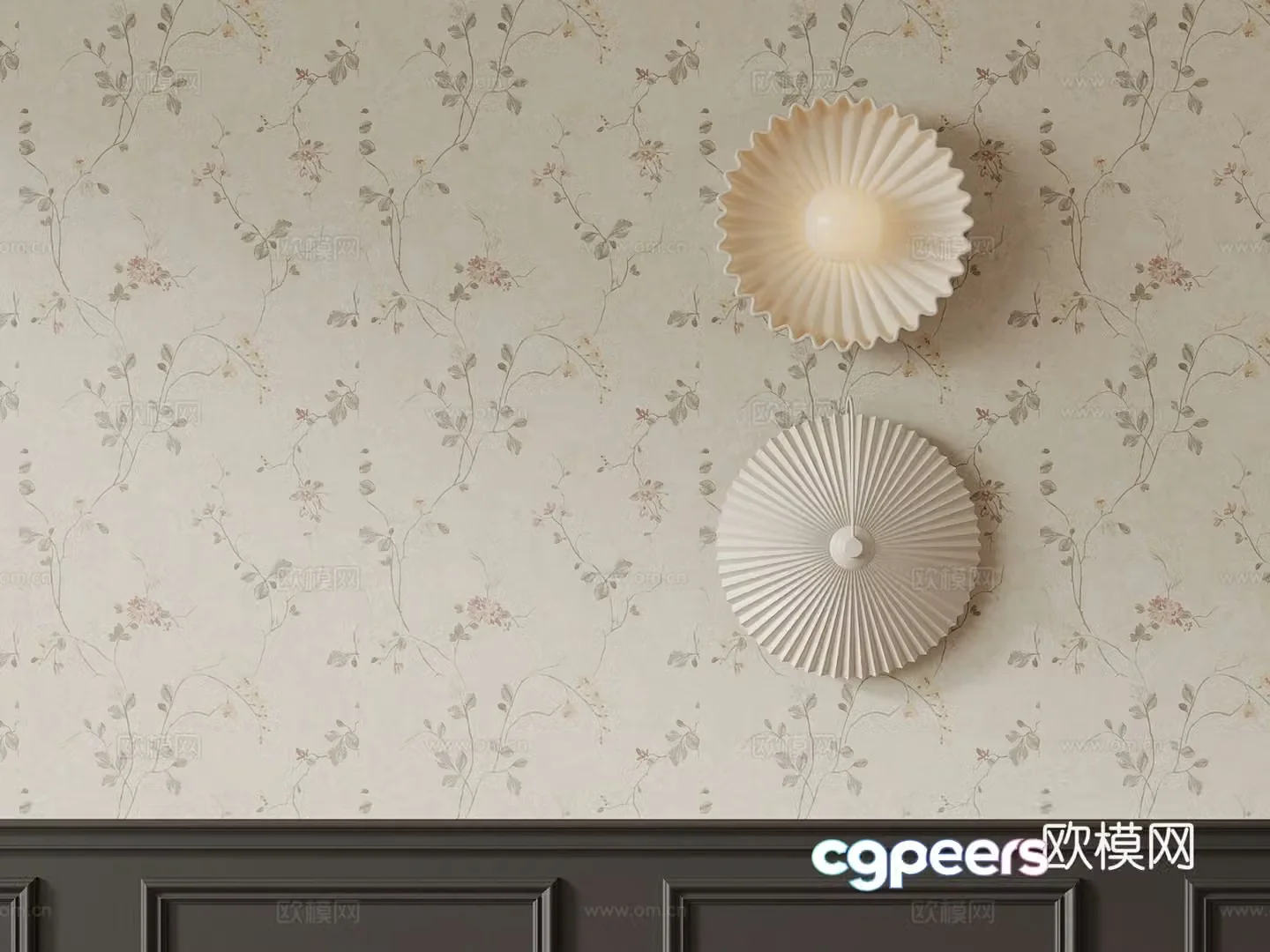 French wall lamp 3d model