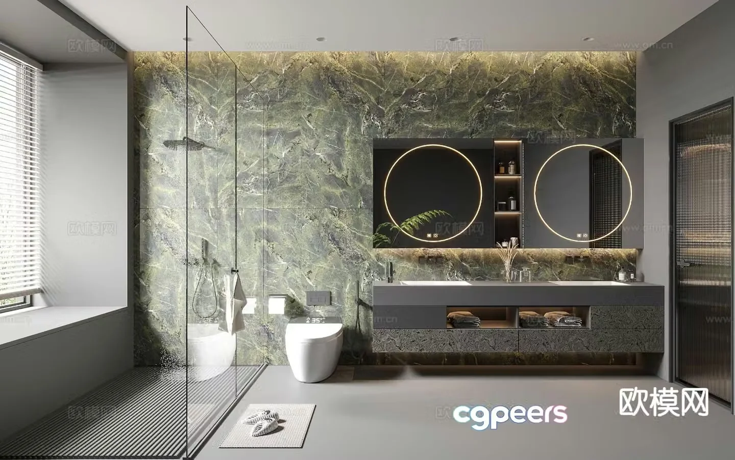 Modern bathroom bathroom 3d model