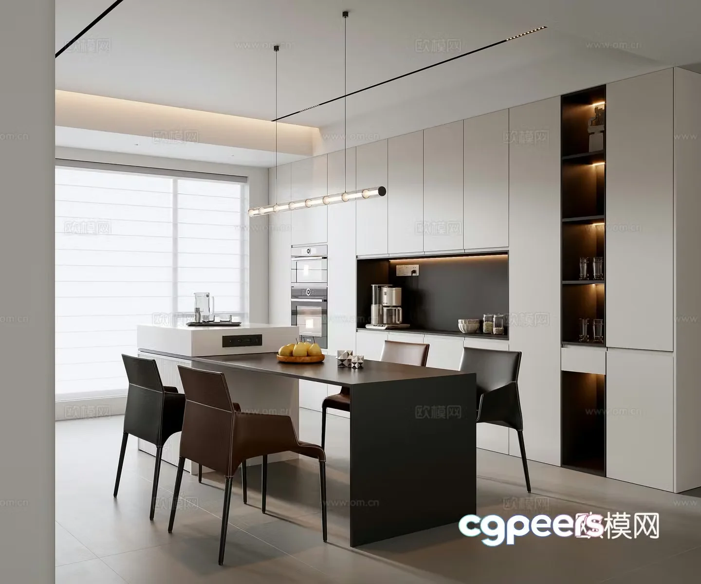 Modern restaurant 3d model