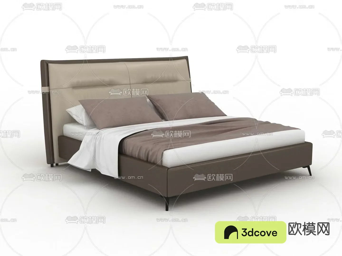 Leather double bed
