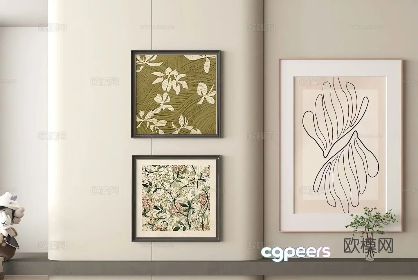 Home Decoration Modern Art Painting Decoration Painting Wall Decoration Indoor Soft Decoration 3D Model