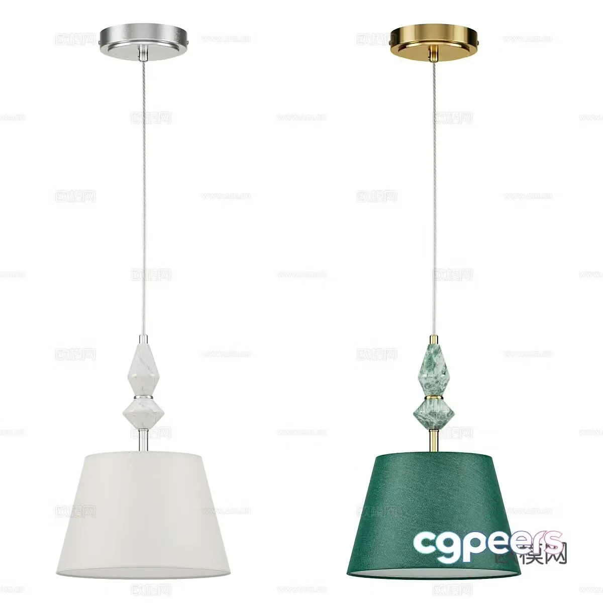 Modern simple chandelier chandelier simple chandelier restaurant chandelier lamp 3d model