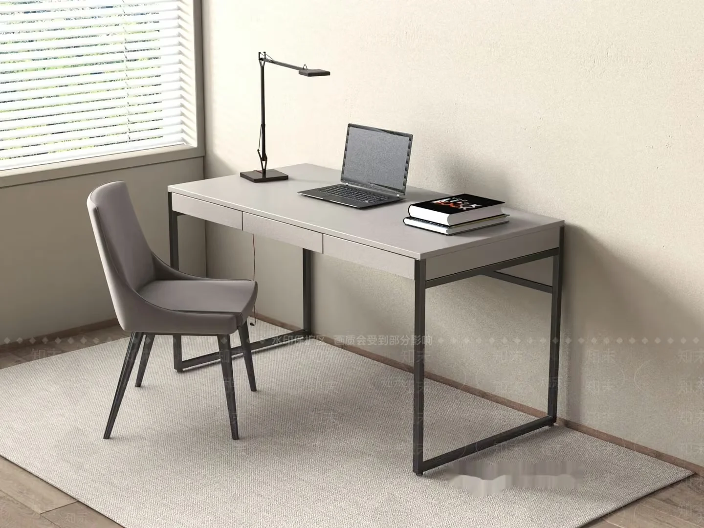Modern Home Office Setup 3D Model – 20424 – VRAY Render