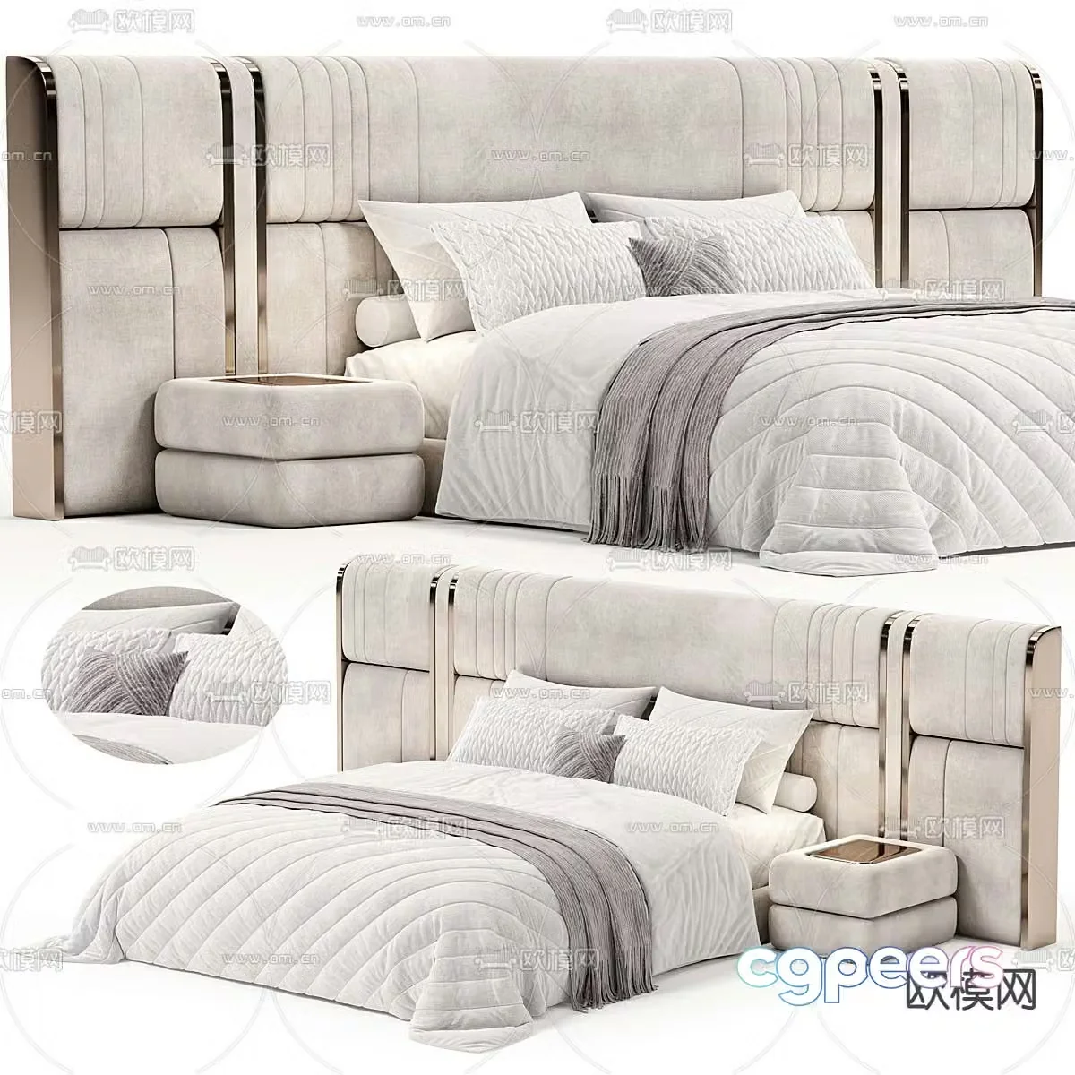 Nova XL double bed 3d model