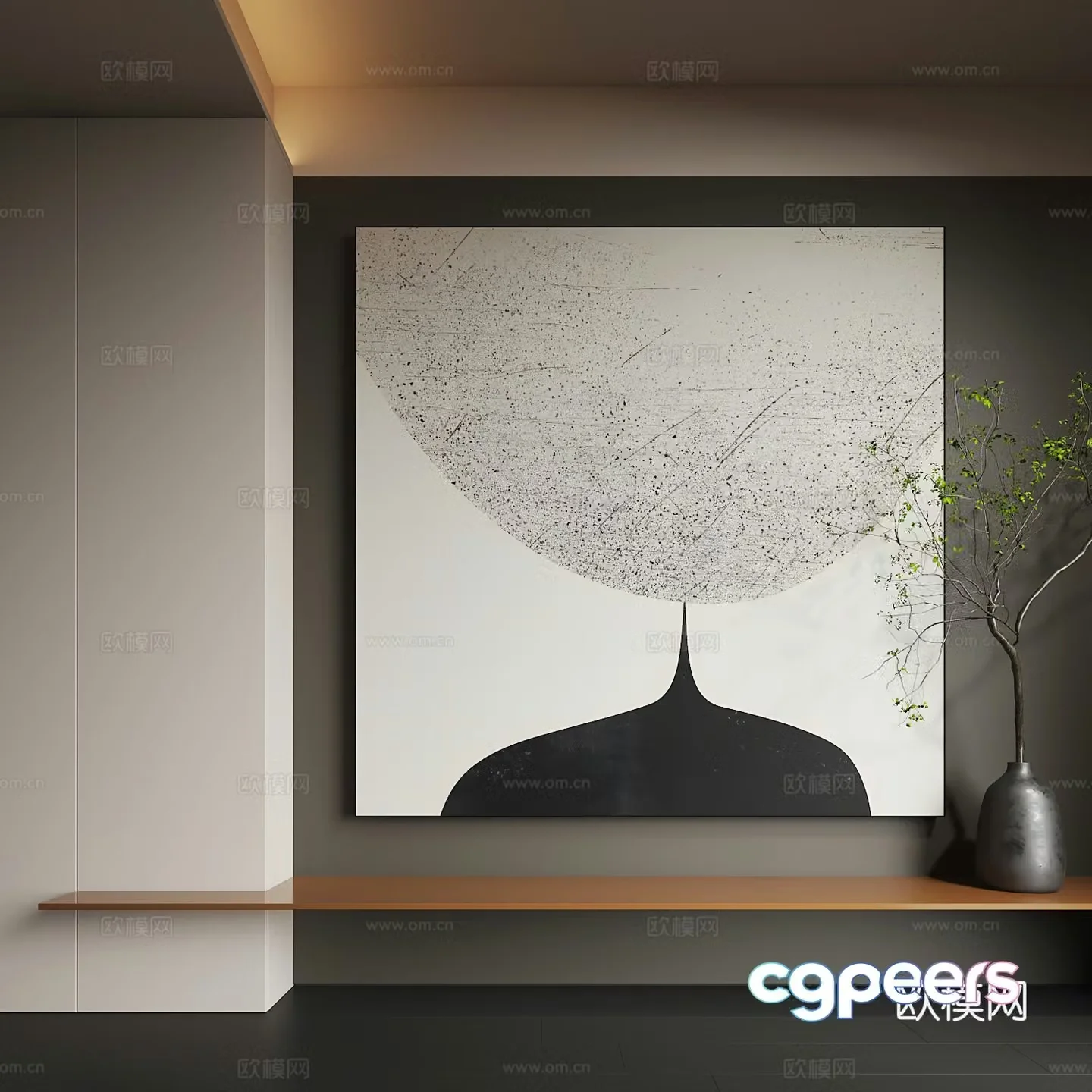 Modern hanging paintings Modern decorative paintings Abstract painting Living room hanging paintings 3d model