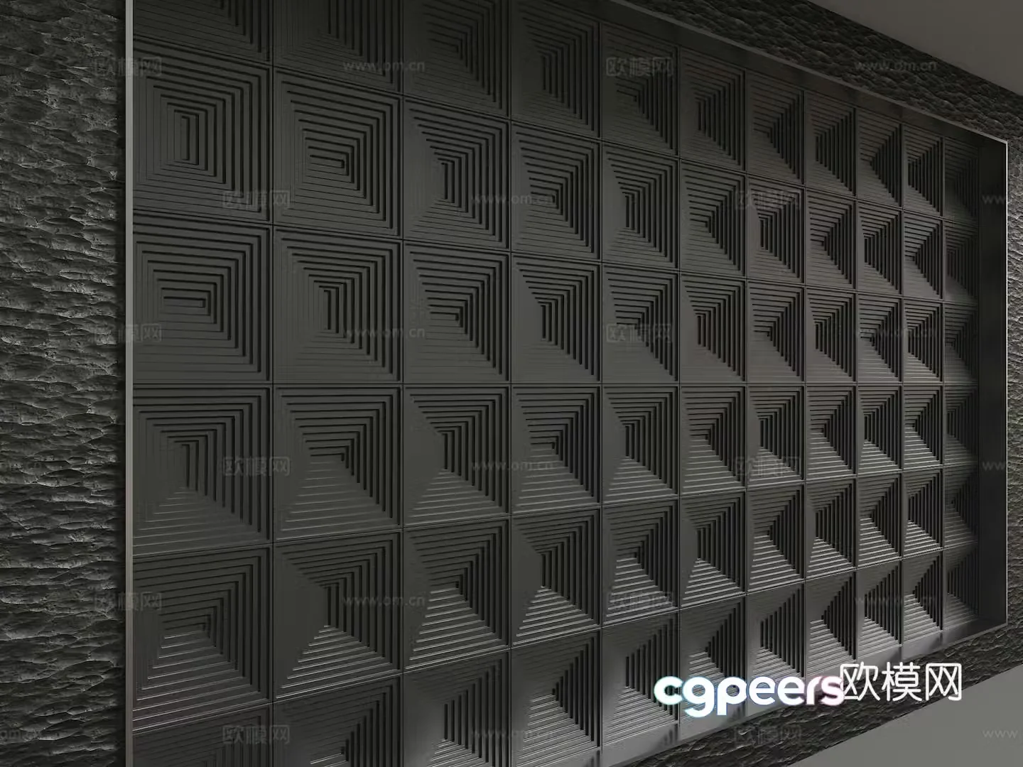Modern background wall 3d model