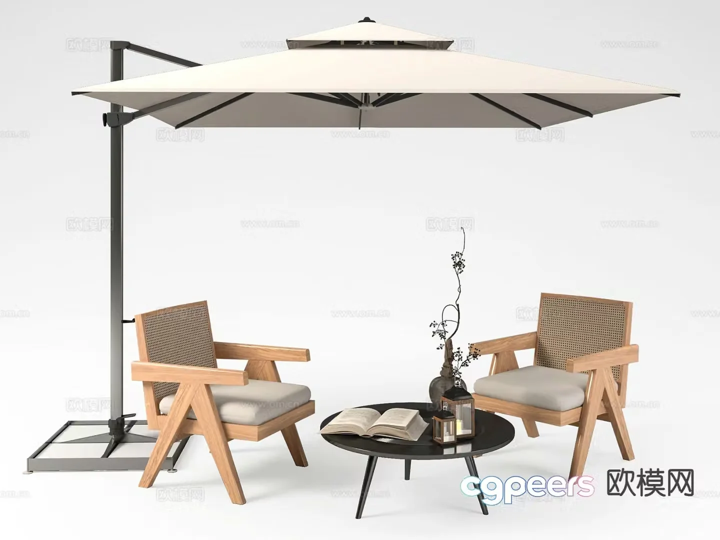 Modern outdoor tables and chairs patio tables and chairs 3d model