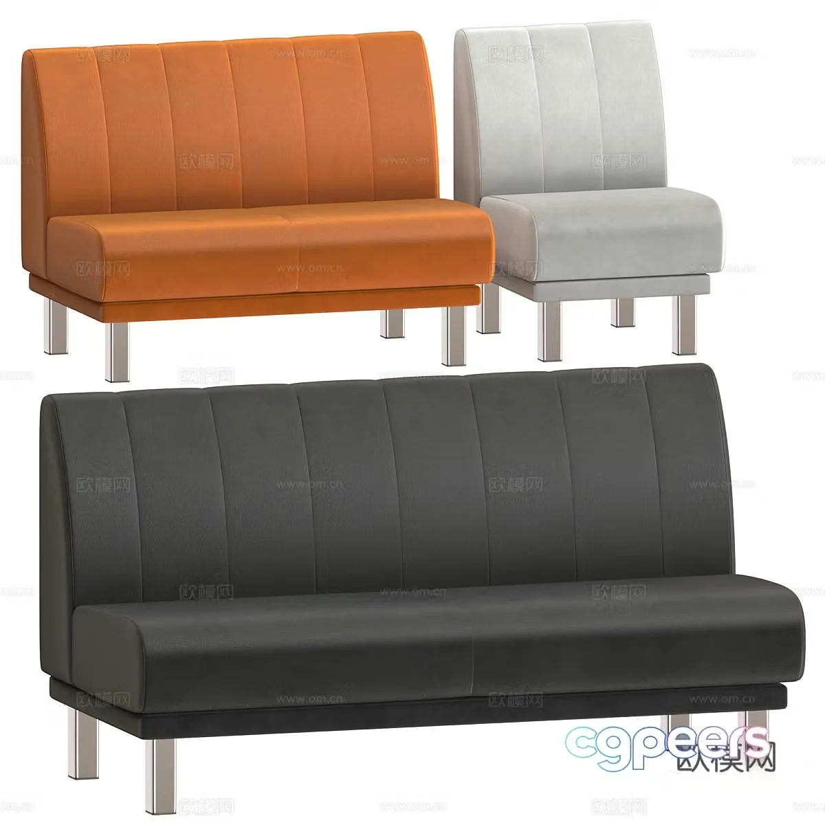 Modern office sofa 3d model