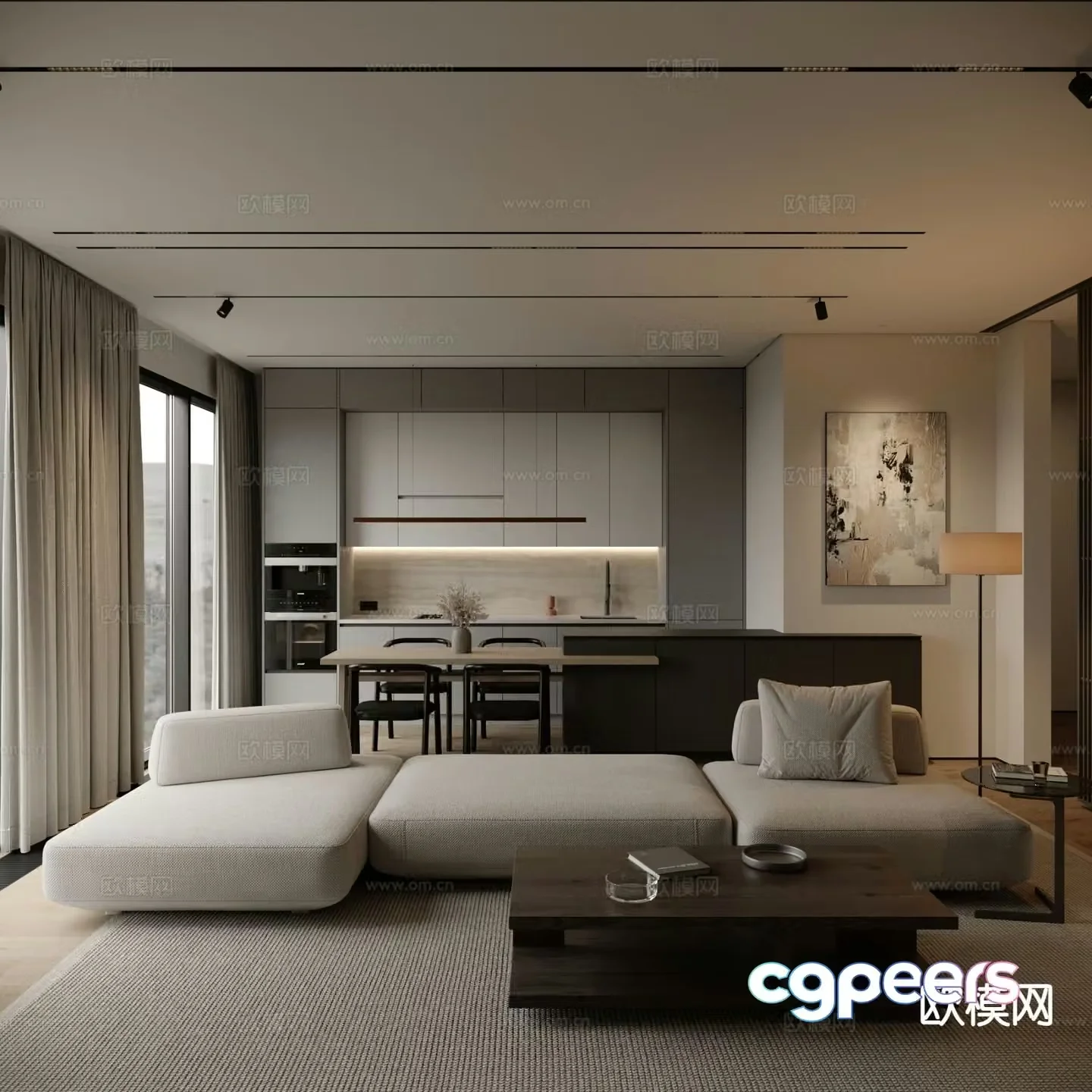 Living room simple living room 3d model