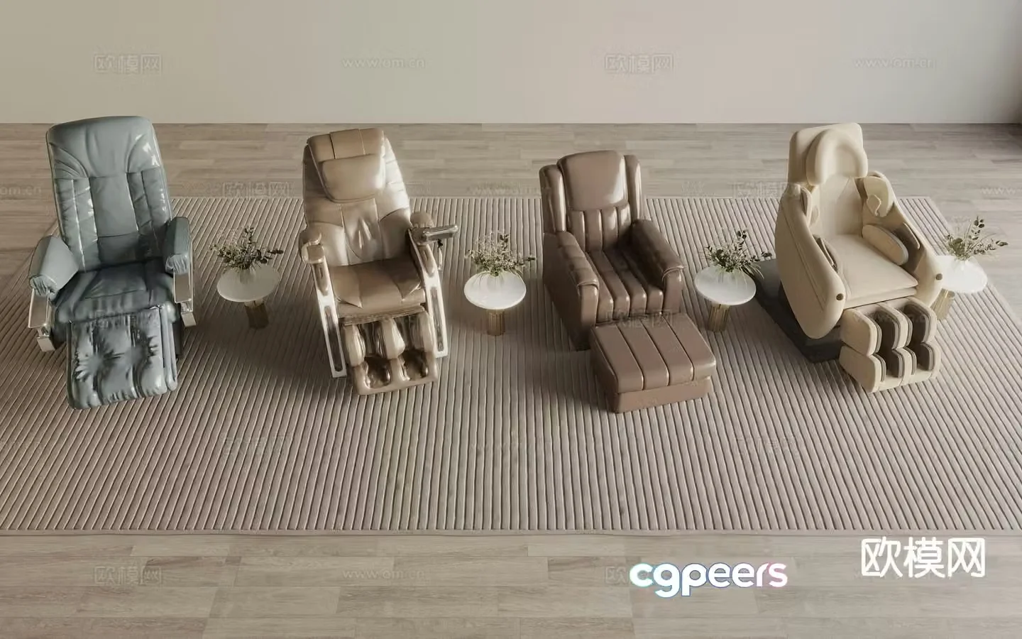Modern massage chair pedicure chair 3d model