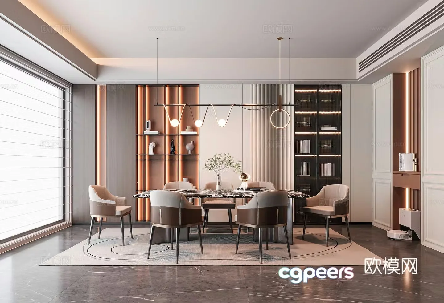 Modern restaurant 3d model