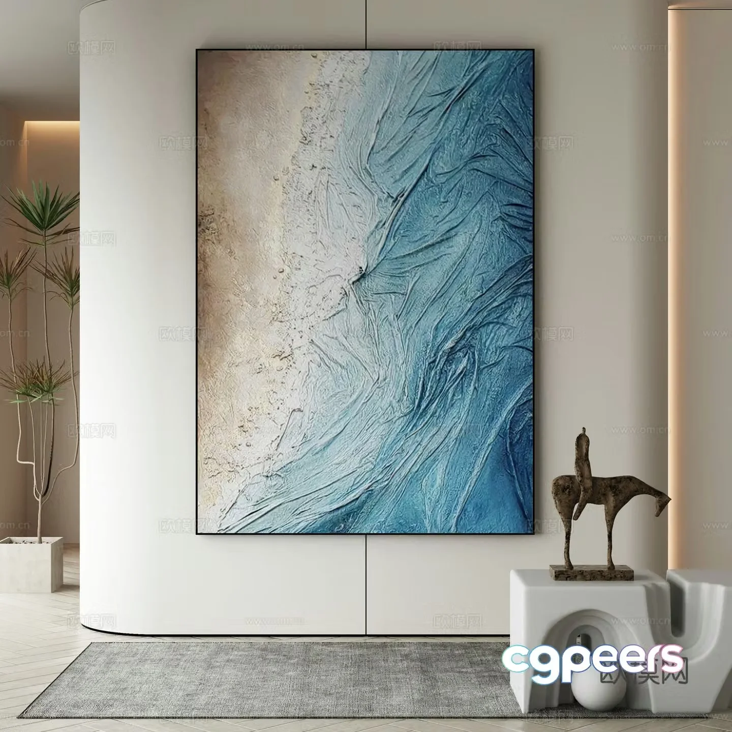 Modern decorative painting 3d model