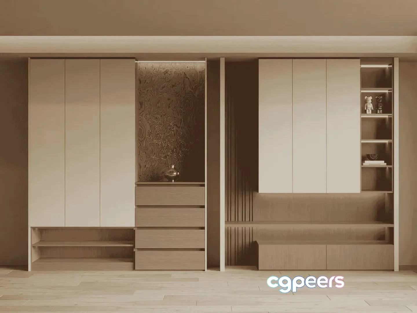 Modern Minimalist Closet 3D Model – 10534 – VRAY Render