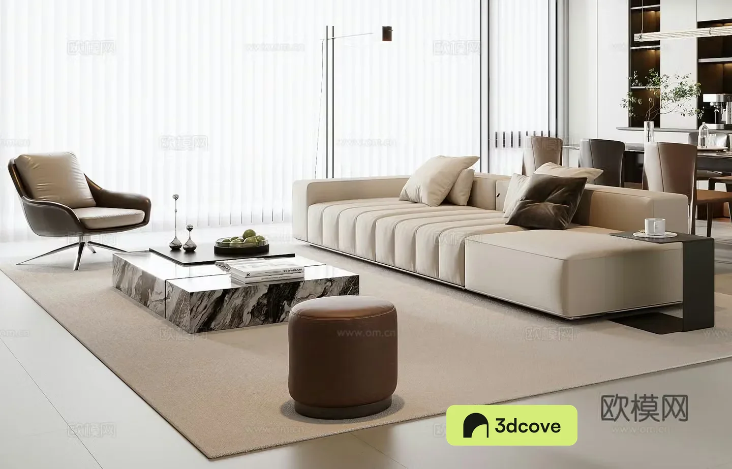 Modern sofa coffee table combination