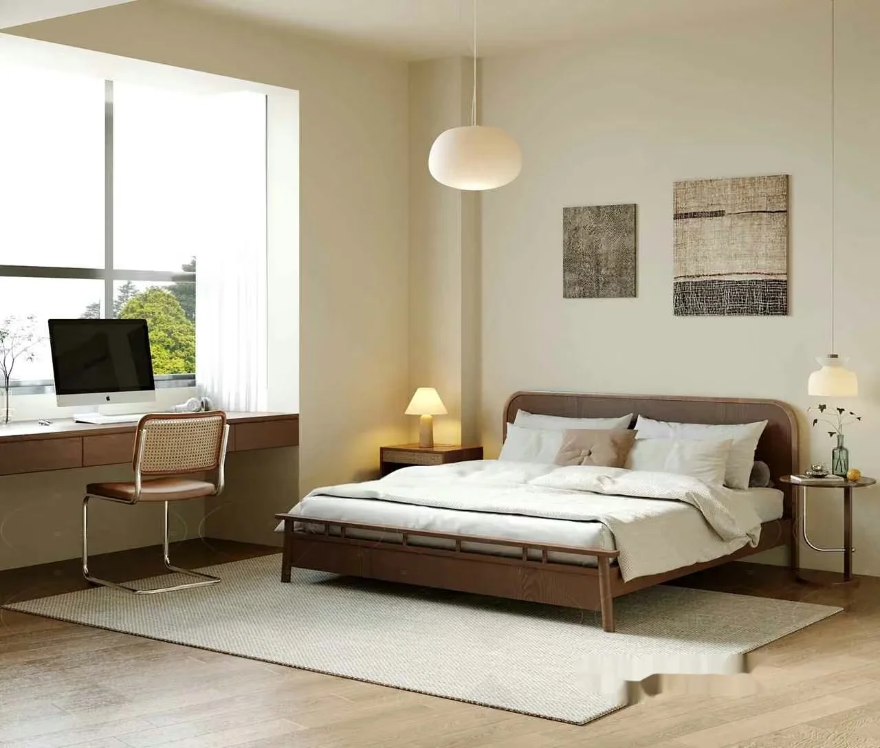 Cozy Modern Bedroom 3D Model – 10921 – VRAY Render