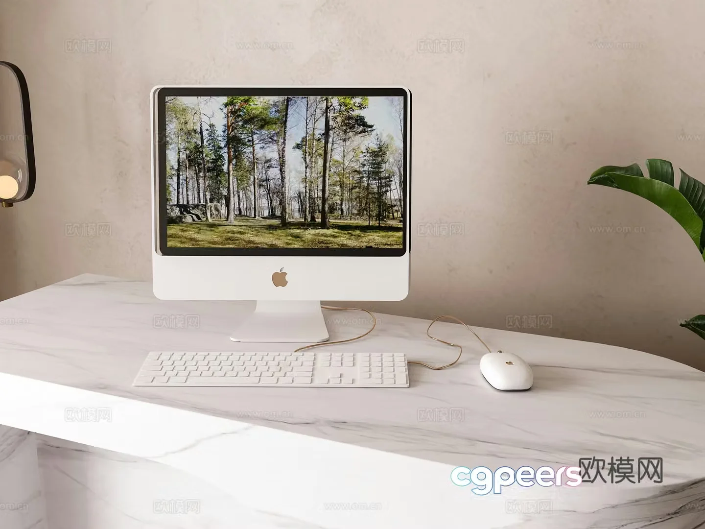Modern computer monitor 3d model