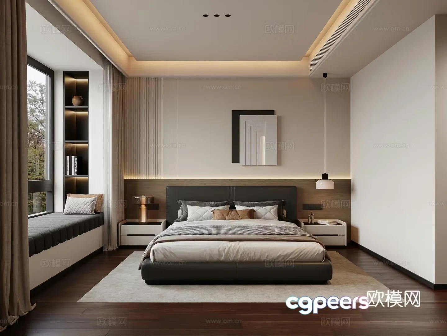 Italian bedroom master bedroom 3d model