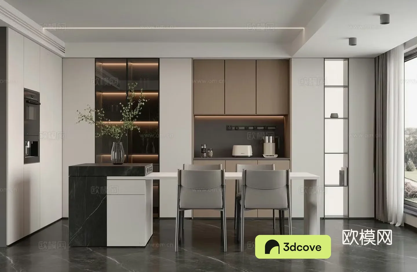 Modern island restaurant
